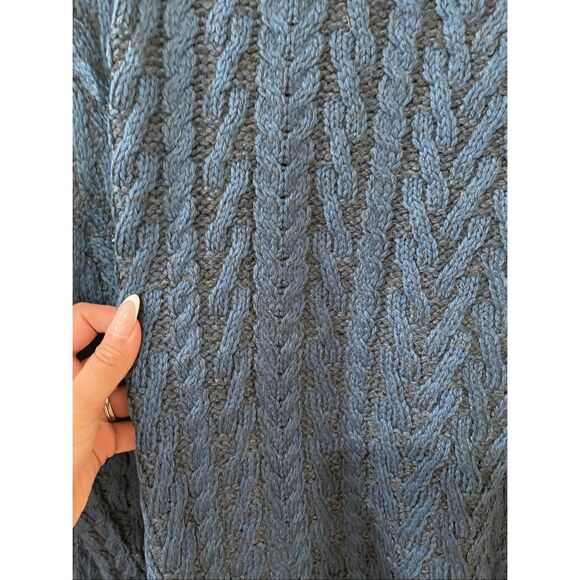 Aran Crafts Open Front Cardigan Size XL NWOT Blue and Black - Picture 7 of 7